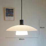 Minimalist White Disc Glass Pendant Light