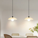 Minimalist White Disc Glass Pendant Light