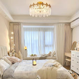 Decorative pattern glass round chandelier