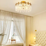 Decorative pattern glass round chandelier