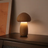 Rechargeable Wooden Mushrooms Table Lamp