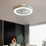 Round Square Integrated LED Bladeless Ceiling Fan Light with Remote Control