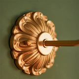 Vintage Copper Flower Petal Glass Wall Lamp