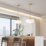 Modern Copper and Glass Pendant Light