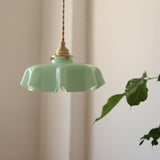 Retro Glass Flower Cream Hanging Lamp