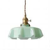 Retro Glass Flower Cream Hanging Lamp