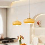 Modern Copper and Glass Pendant Light