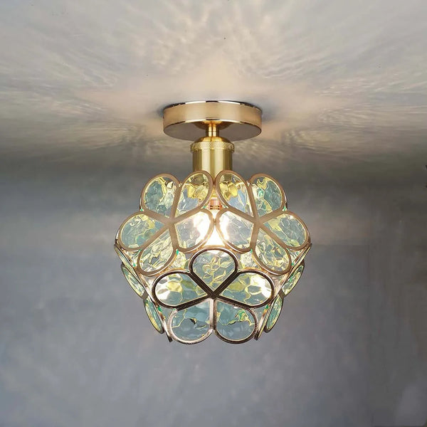 Design Flowers Style Glass Hallway Ceiling Lighting