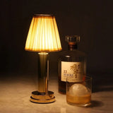 LED Cordless Silk Metal Table Lamp