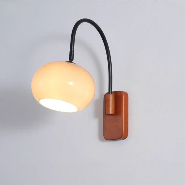 Bauhaus Persimmon Rotatable Glass Wall Light