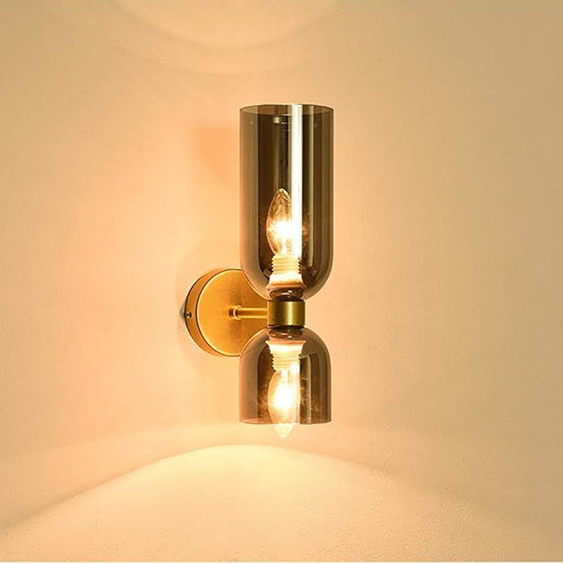 Double Head Glass Wall Lamp LED Sconce