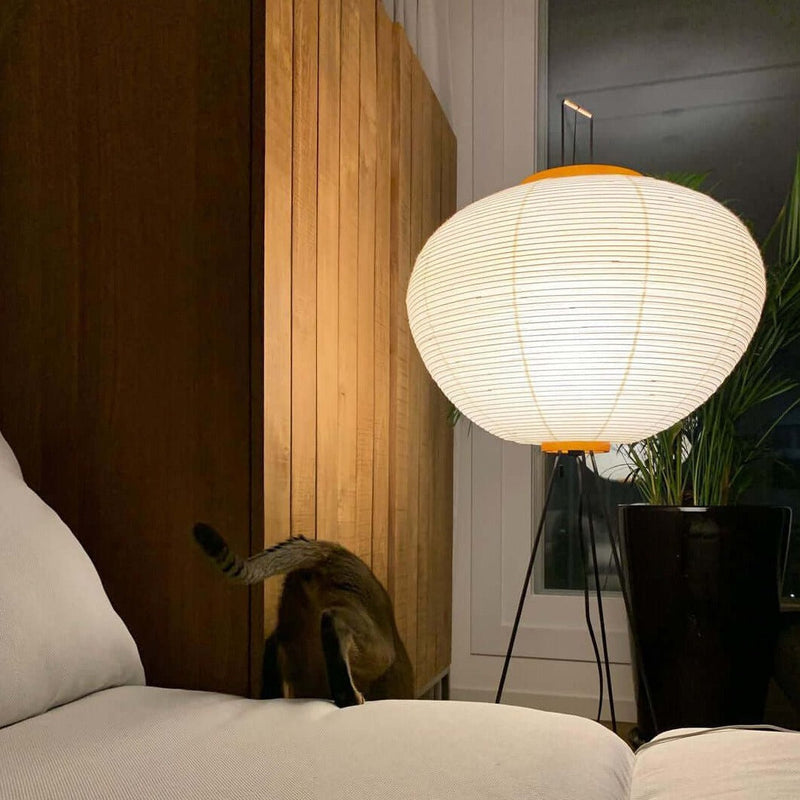 Rice paper floor lamp