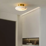 Alabaster Oval Ceiling Lamp