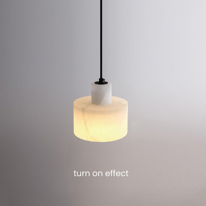 Scandinavian Simple Pendant Light made of White Marble