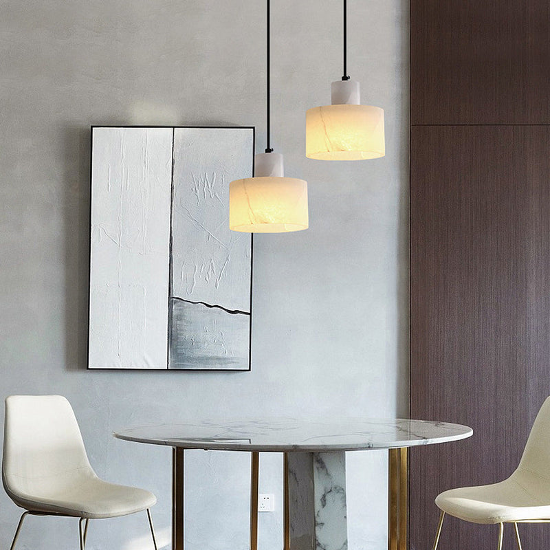 Scandinavian Simple Pendant Light made of White Marble