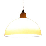 Retro Amber Glass Farmhouse Pendant Light