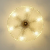 Decorative pattern glass round chandelier