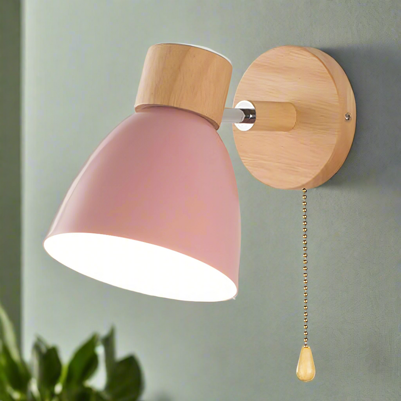 Jandiel - Wood Nordic Modern Hanging Switch Wall Lamp