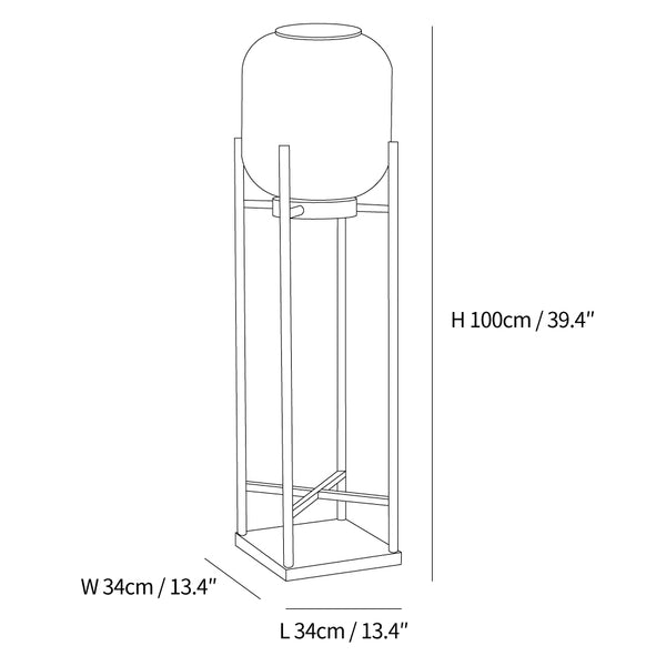 Solar Floor Lamp Lantern for Outdoors
