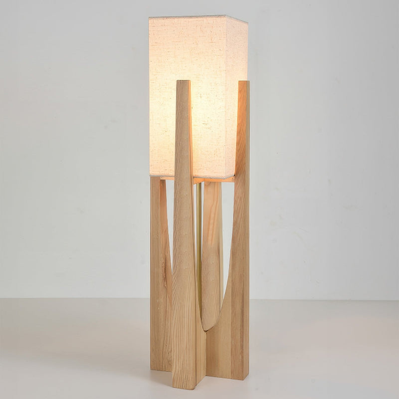 Japanese Style Walnut Floor Lamp Simple Solid Wood Lamp