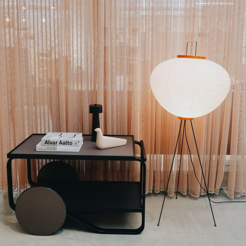 Rice paper floor lamp