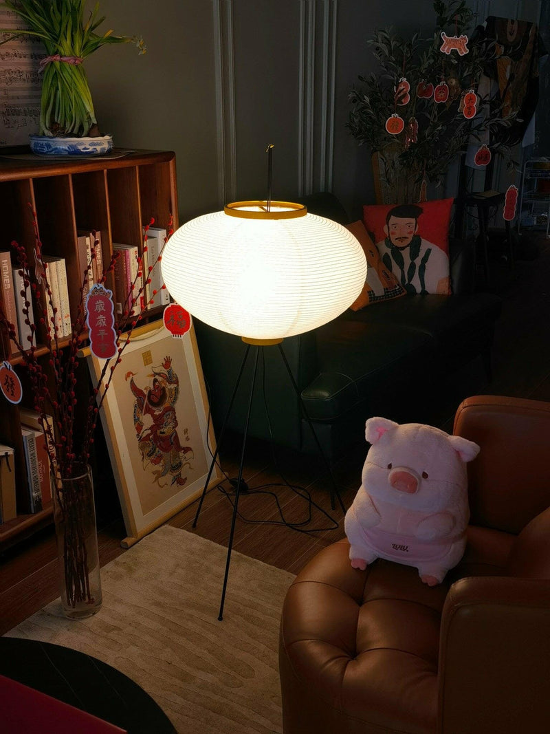 Rice paper floor lamp