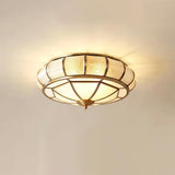 Round Textured Glass Ceiling Light