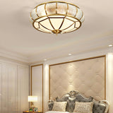 Round Textured Glass Ceiling Light