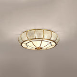 Round Textured Glass Ceiling Light