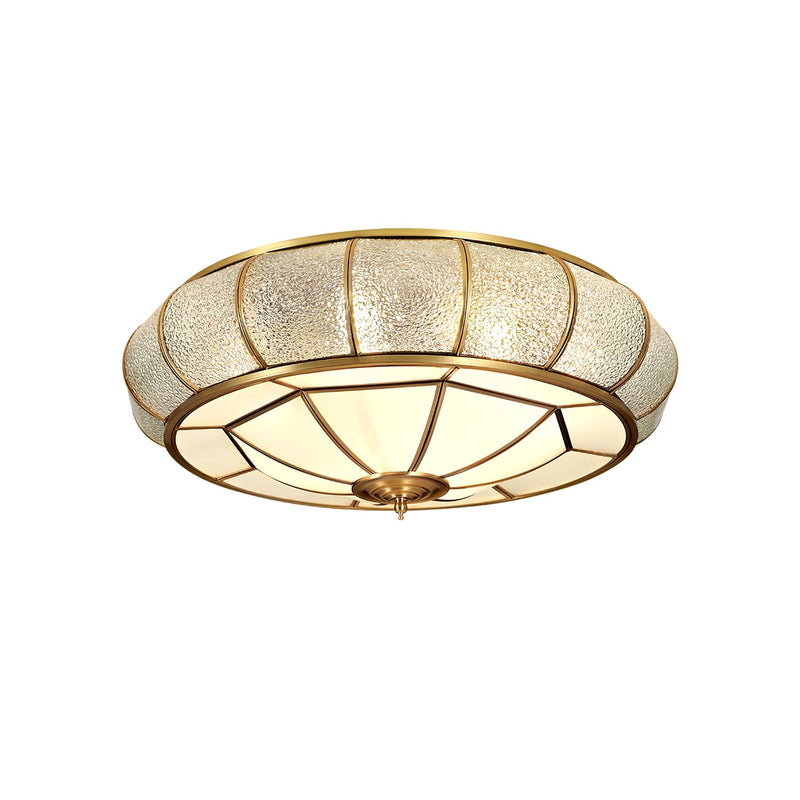 Round Textured Glass Ceiling Light