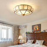 Round Textured Glass Ceiling Light