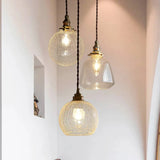 Crystal glass pendant light