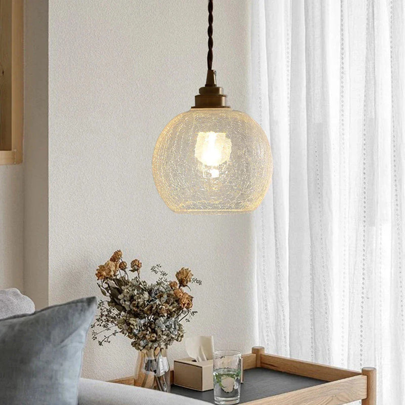 Crystal glass pendant light