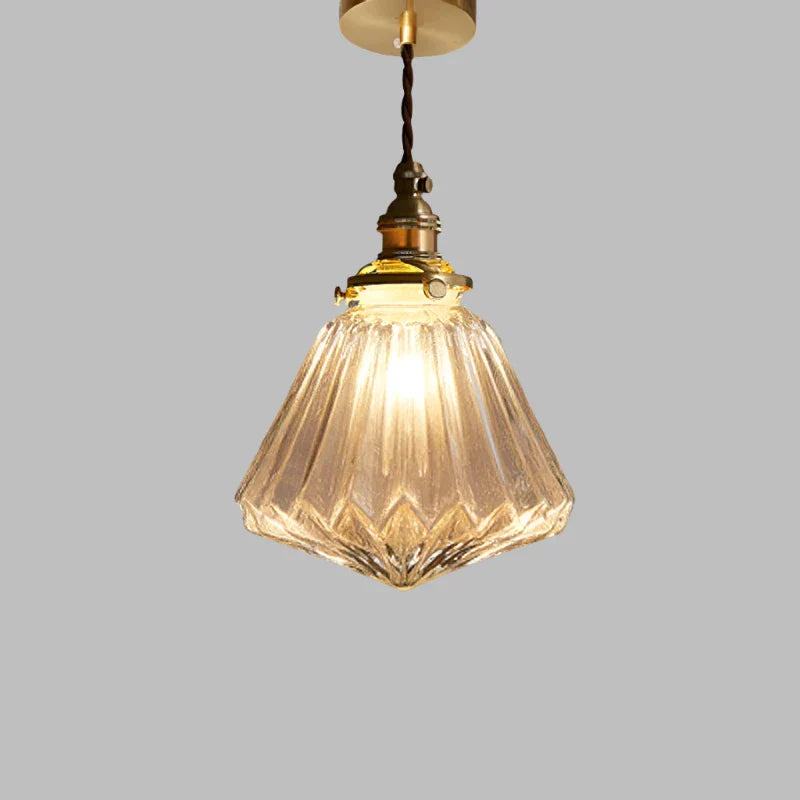 Crystal glass pendant light