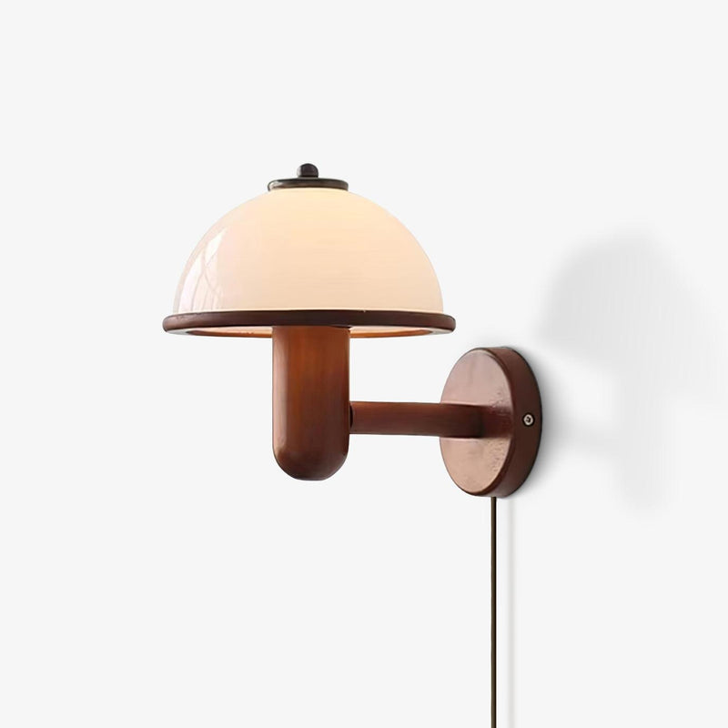 Mushroom Wood Wall Light