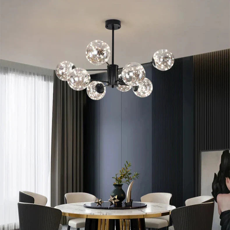 NobleLuminance - Glass ball chandelier