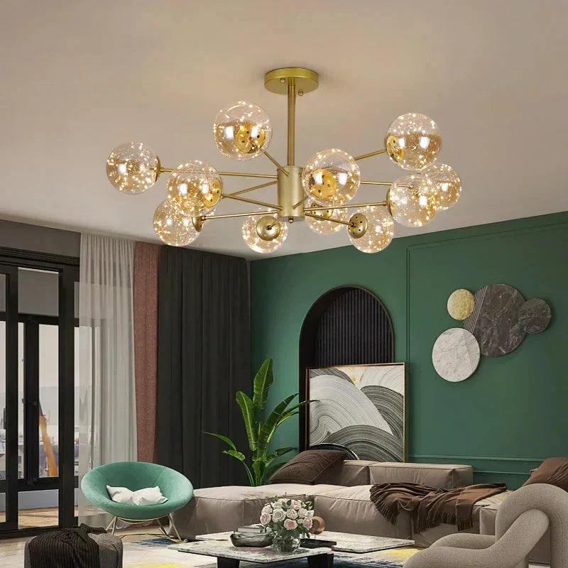 NobleLuminance - Glass ball chandelier