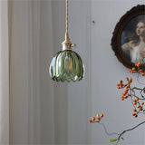 Japanese Retro Glass Flower Pendant Light