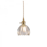 Japanese Retro Glass Flower Pendant Light