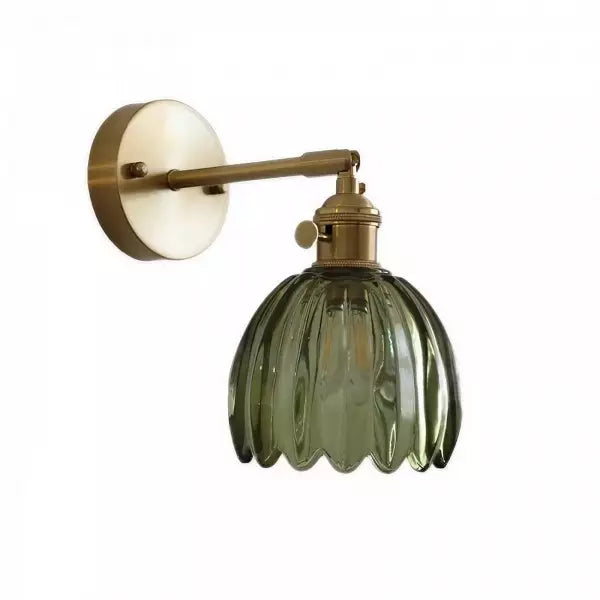 Retro Flower Bud Tulip Glass Wall Lamp