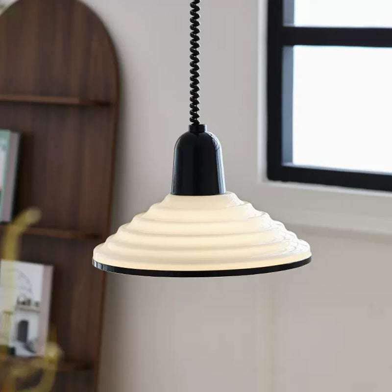 French Cream Wind Glass Pendant Lamp